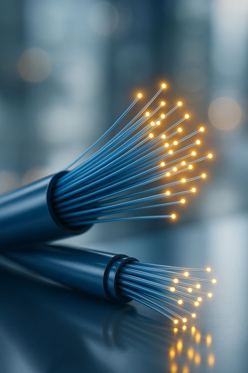 Symbolbild für Glasfaserverbindung