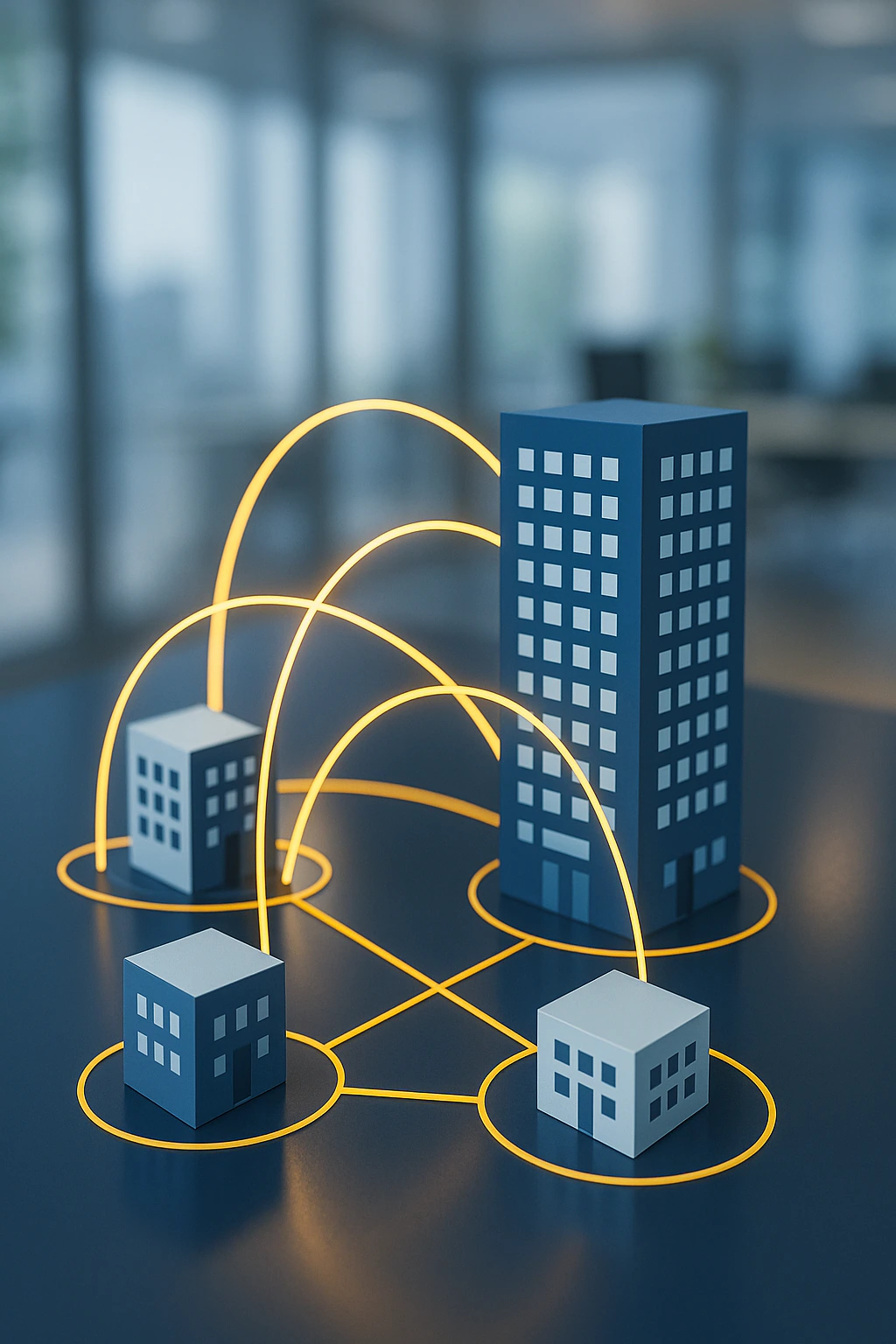 Visualisierung einer globalen Standortvernetzung